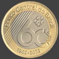MOEDA COMEMORATIVA DOS 60 ANOS DO BANCO CENTRAL DO BRASIL